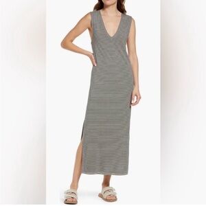 Rag & Bone Michal Knit Stripes Midi Muscle Dress